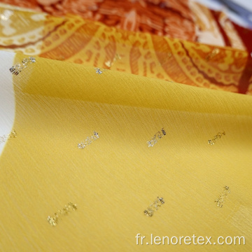 Tissu imprimé en feuille de mousseline de mousseline de mousseline de crêpe 100% polyester tissée
